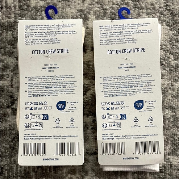 BIRKENSTOCK Unisex Socks - Cream and White - Picture 2 of 5